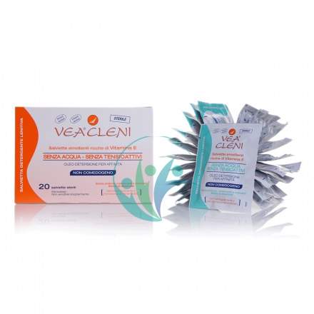VEA Linea Pelli Sensibili Cleni Salviettine Detergenti 20 Bustine Monodose