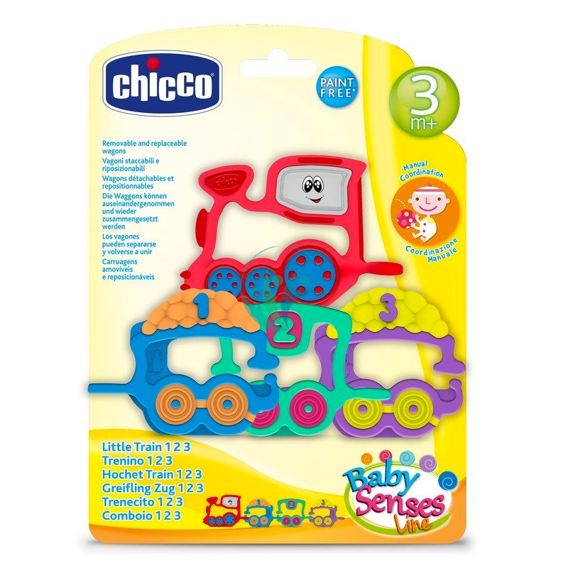 Chicco Linea Giochi Uditivi Manuali Happy Colors Trillino Treno 123 Et 3m+