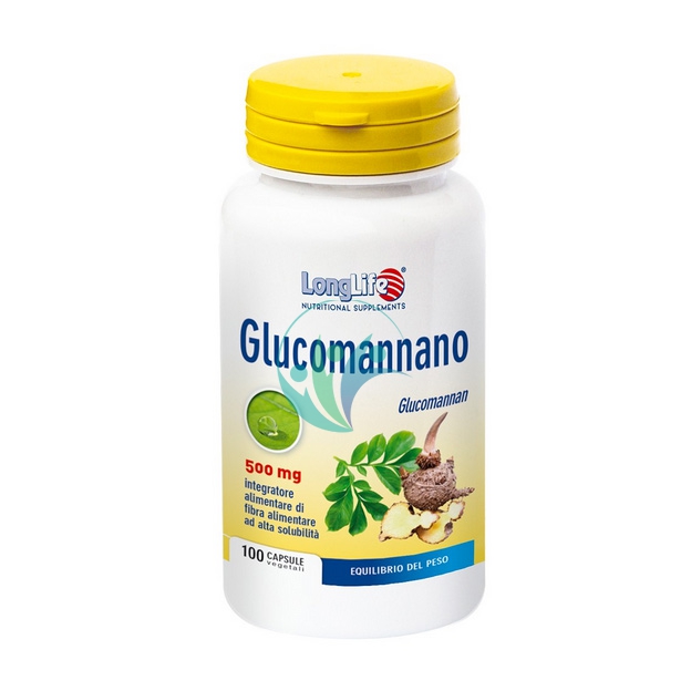 Long Life Linea Controllo del Peso Glucomannano Integratore Alimentare 100 Caps