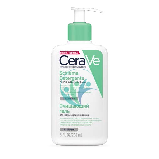 CeraVe Linea Detersione Viso Corpo Foaming Cleanser Schiuma Detergente 236 ml
