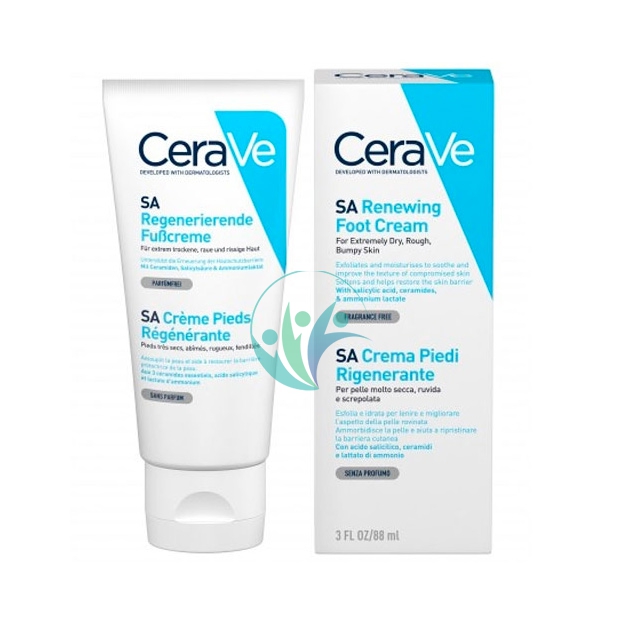 CeraVe Linea Trattamento Idratante SA Renewing Foot Cream Crema Piedi 88 ml
