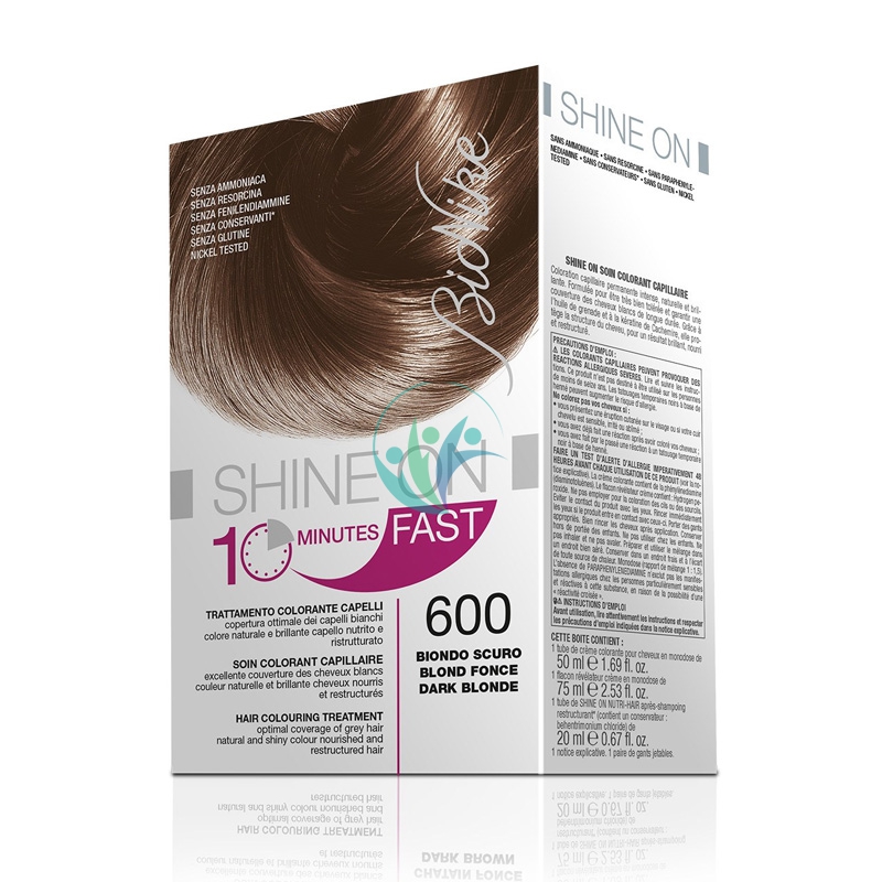 BioNike Linea Colorazione Shine ON Fast Trattamento 10 Minuti 600 Biondo Scuro