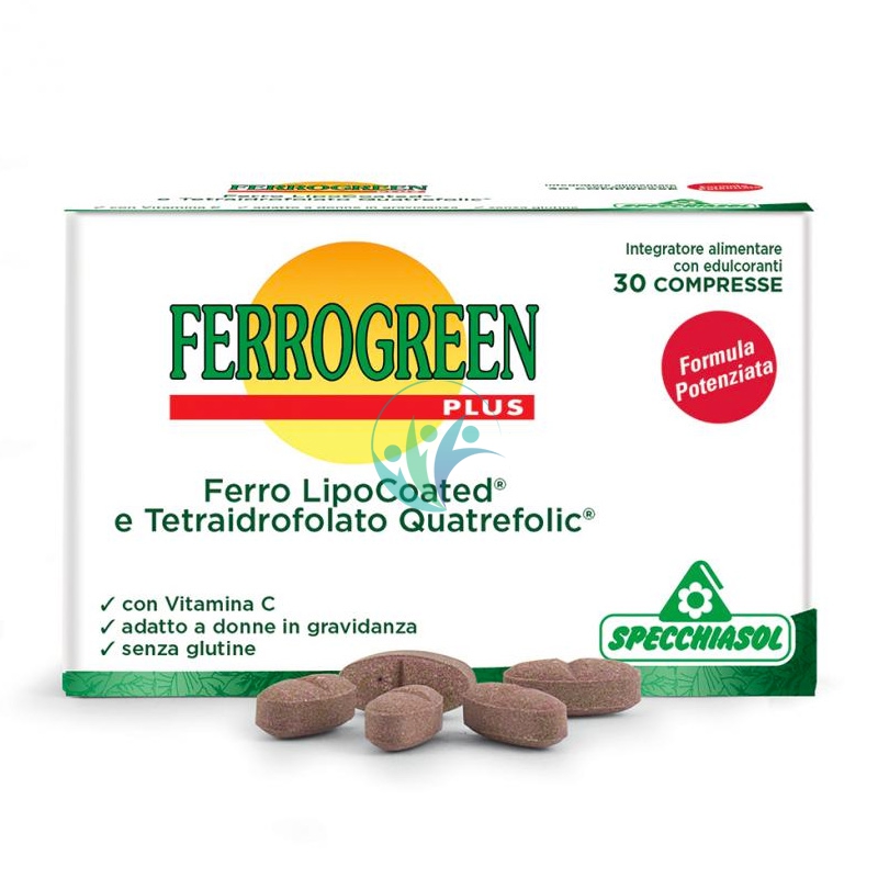 Specchiasol Linea Minerali Ferrogreen Plus Integratore Alimentare 30 Compresse