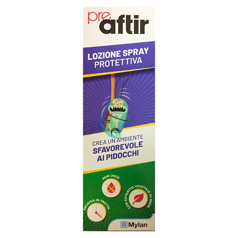 Aftir Linea Anti-Pediculosi Pre Aftir Spray Preventivo Protettivo Delicato 100ml