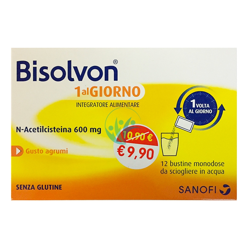 Sanofi Aventis Linea Tosse Bisolvon 1 al Giorno Integratore Alimentare 12 Buste