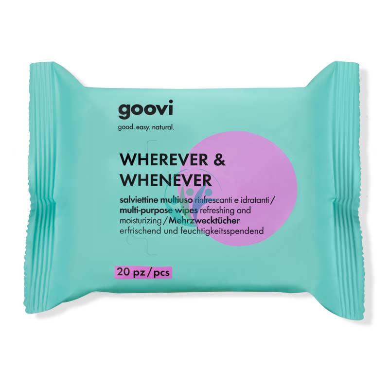 Goovi Linea Viso 20 Salviettine Multiuso Igienizzanti Rinfrescanti Idratanti
