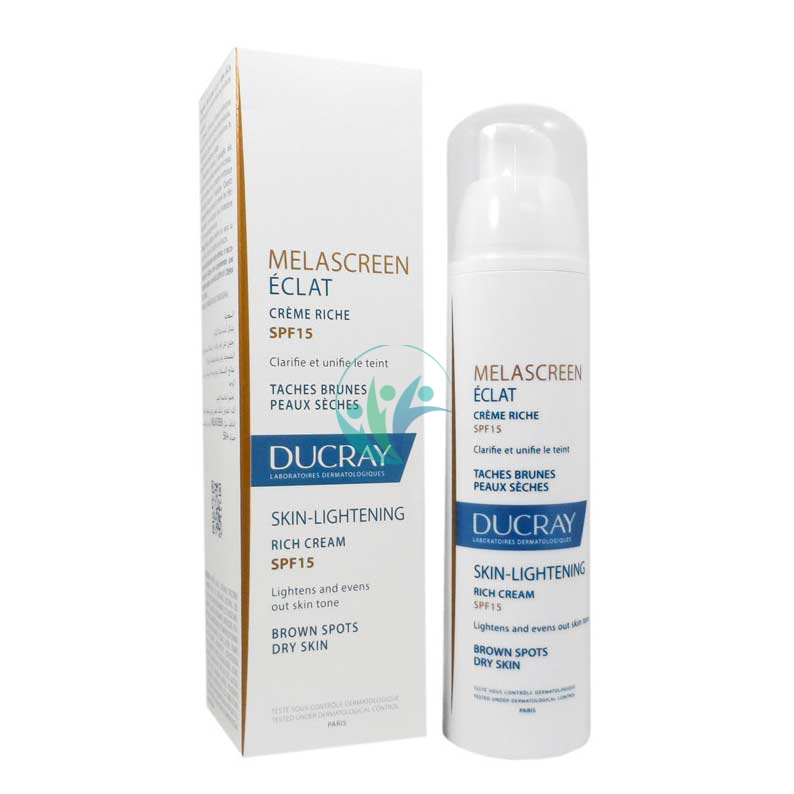 Ducray Linea Macchie Brune Melascreen Eclat SPF15 Crema Ricca Pelli Secche 40ml
