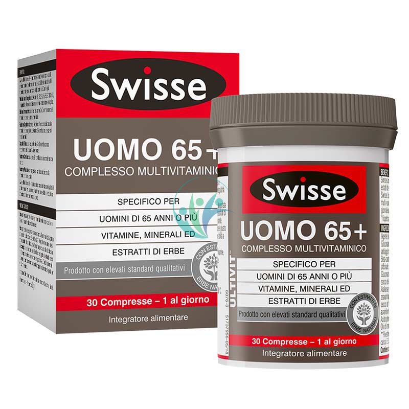 Swisse Linea Vitamine Minerali Multivitaminico Uomo 65+ Integratore 30 compresse