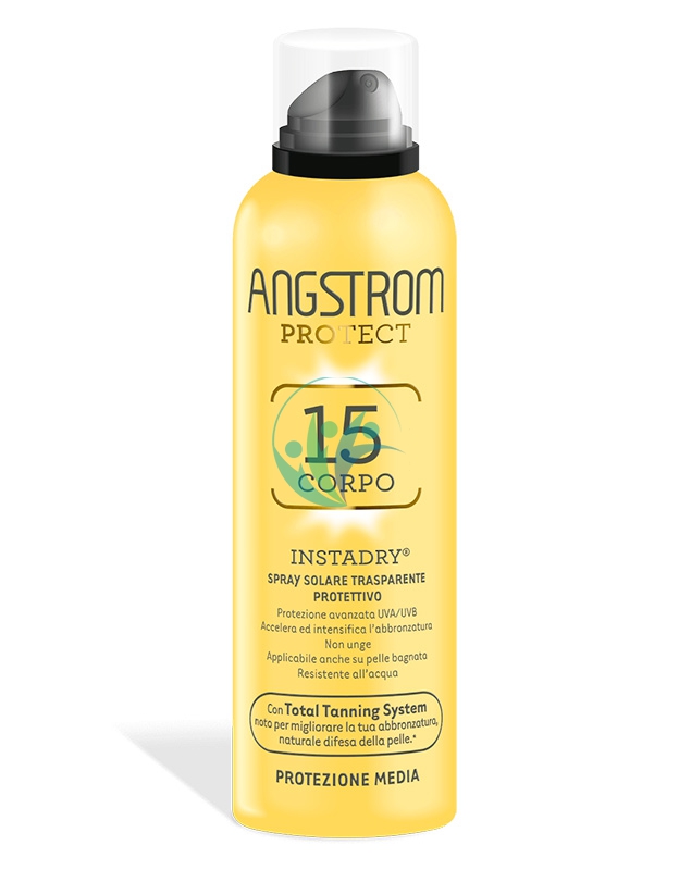 Angstrom Linea Protect Instadry SPF15 Spray Solare Trasparente Corpo 150 ml