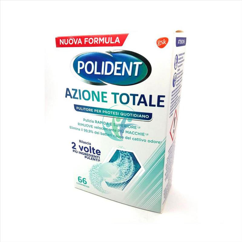 Polident Linea Protesi Dentali Azione Totale 66 Compresse Effervescenti