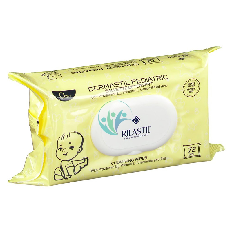 Rilastil Linea Dermastil Pediatric 72 Salviette Detergenti Delicate per Bambini