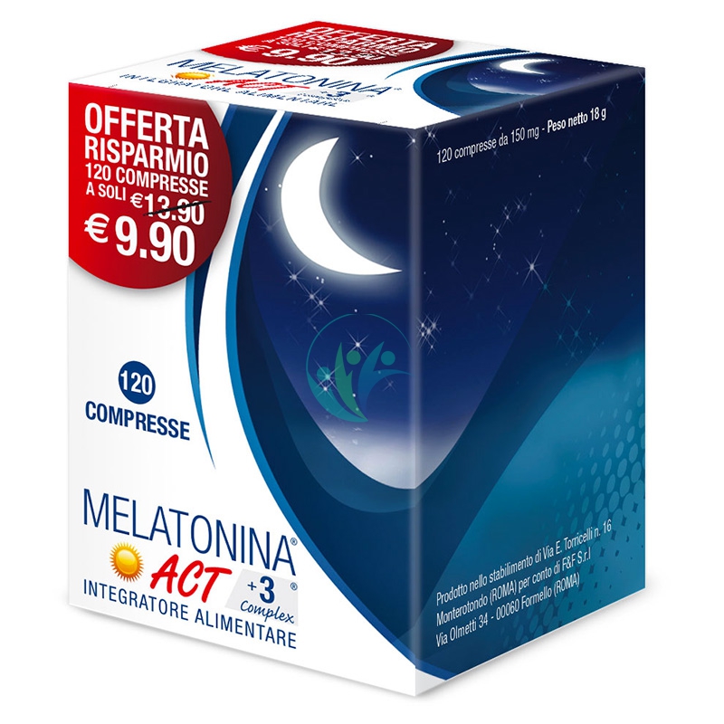 Linea Act Linea Sonno Melatonina Act +3 Complex Integratore 120 Compresse