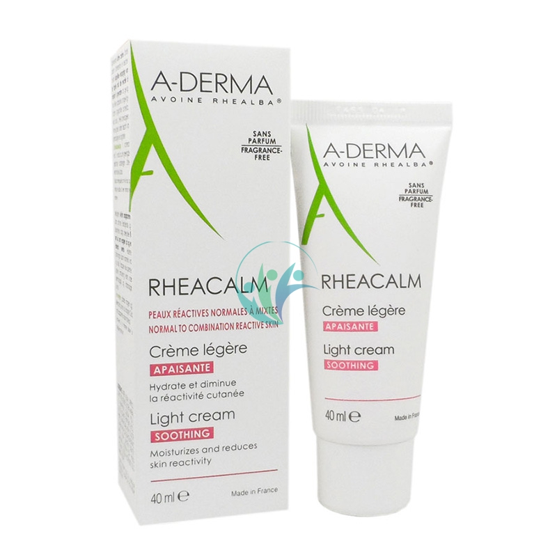 A-Derma Linea Rheacalm Crema Lenitiva Leggera Pelli Sensibili Reattive 40 ml