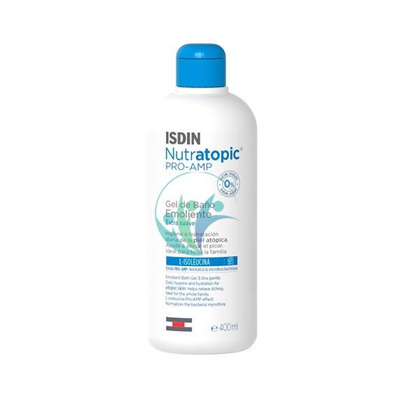 ISDIN Linea Nutratopic Pro-AMP Gel Detergente Trattamento Delicato Corpo 400 ml