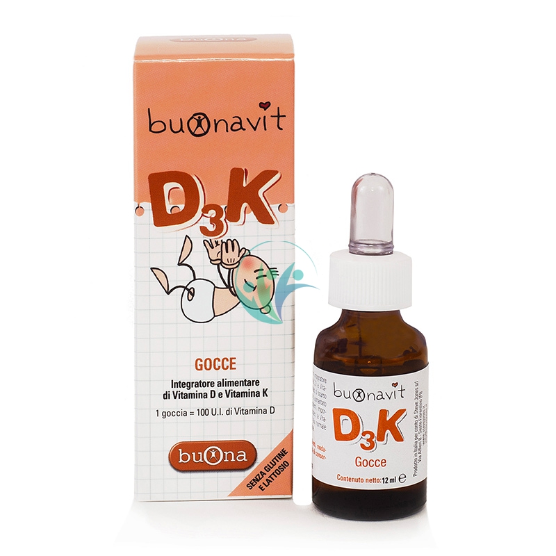 Steve Jones Linea Vitamine Minerali BuonaVit D3K Integratore Gocce 12 ml