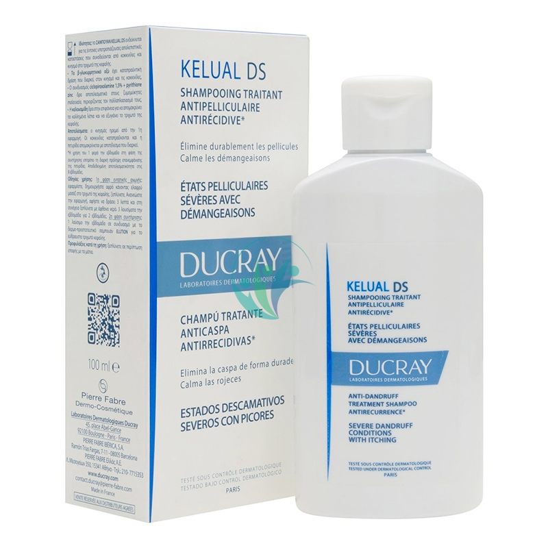Ducray Linea Riequilibrante Kelual DS Shampoo Trattamento Forfora Grassa 100 ml
